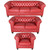 Classic Chesterfield Red Sofa Set of 3 Room Scene
