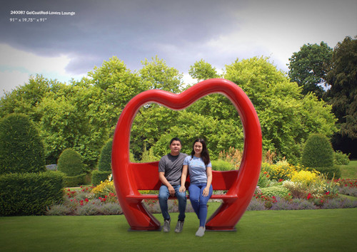 Heart Shaped Lovers Lounge Bench