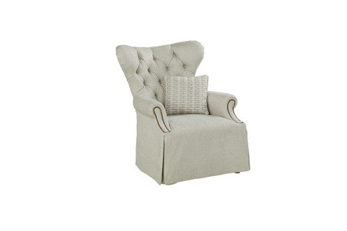 513 - Ava  Collection New Traditional  Bezel-Tufted Back Chair