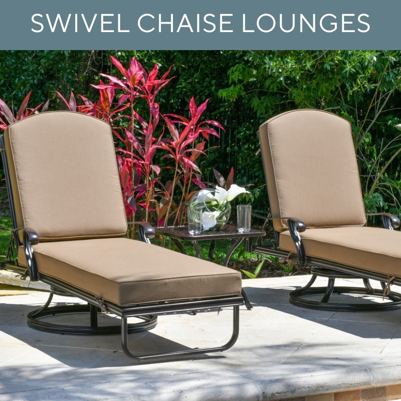 Grand Bonaire Weave Swivel Chaise Lounge Set of 3
